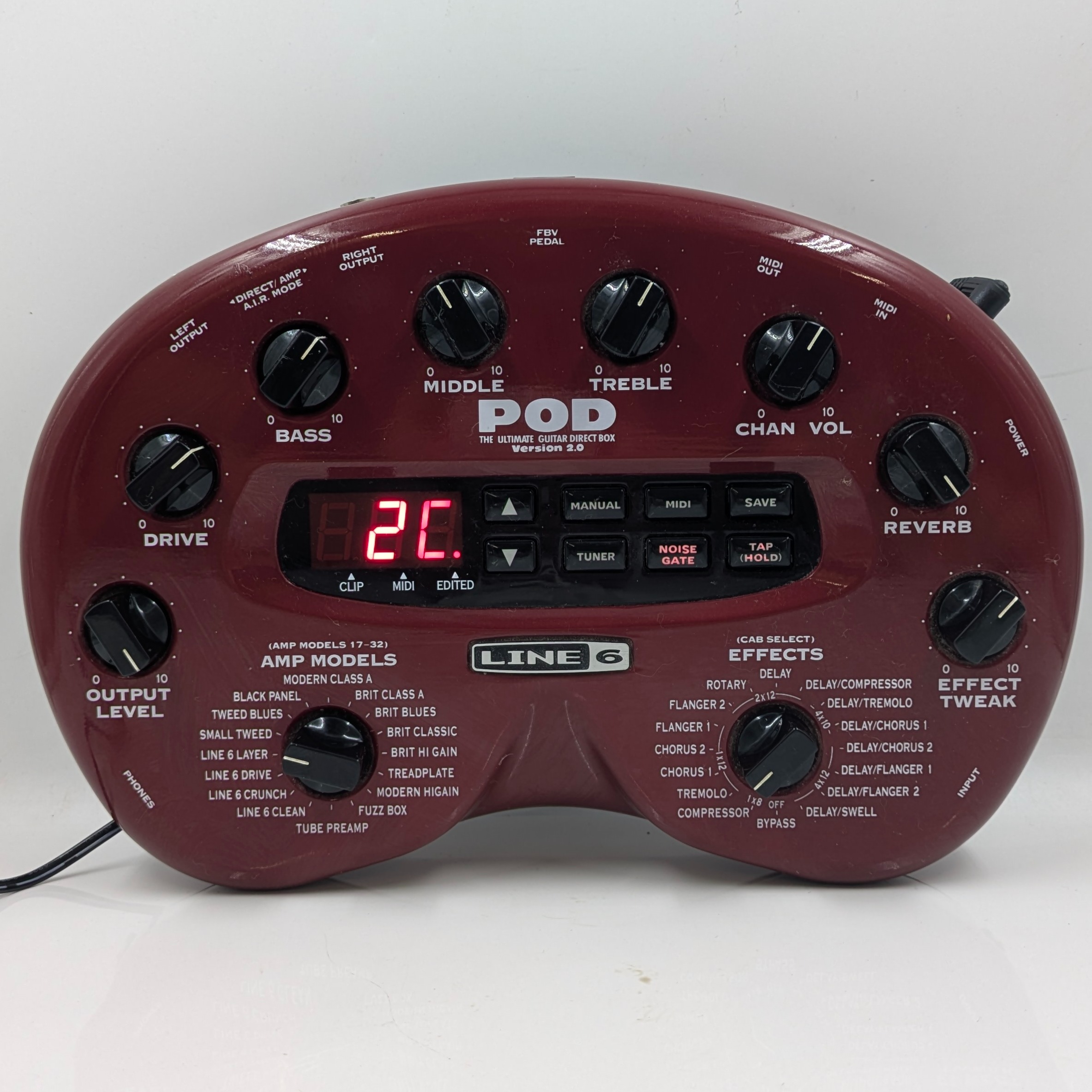 Pre-owned LINE 6 POD THE ULTIMATE GUITAR DIRECT BOX VERSION 2.0 - Own4Less
